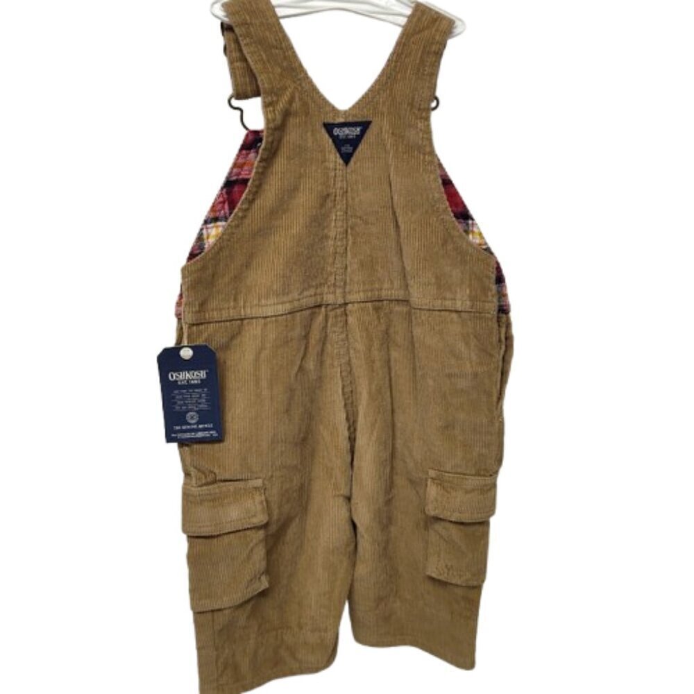 Vintage OshKosh Y2K Corduroy Baby Coverall 3-6 Month Brown NWT - Picture 4 of 10